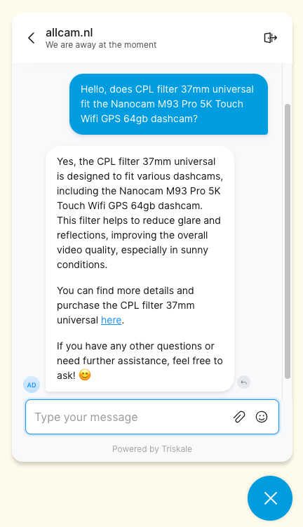 Screenshot customer support automation chatbot